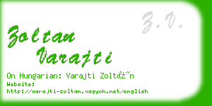 zoltan varajti business card